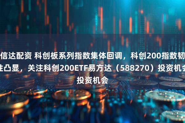 信达配资 科创板系列指数集体回调，科创200指数韧性凸显，关注科创200ETF易方达（588270）投资机会