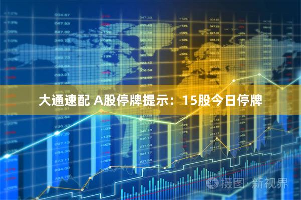 大通速配 A股停牌提示：15股今日停牌
