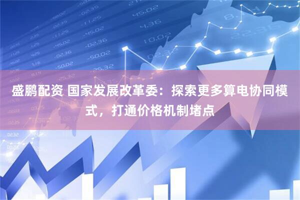 盛鹏配资 国家发展改革委：探索更多算电协同模式，打通价格机制堵点